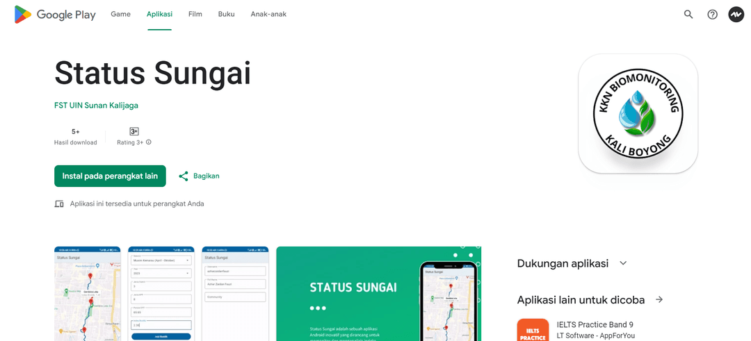 Status Sungai Backend