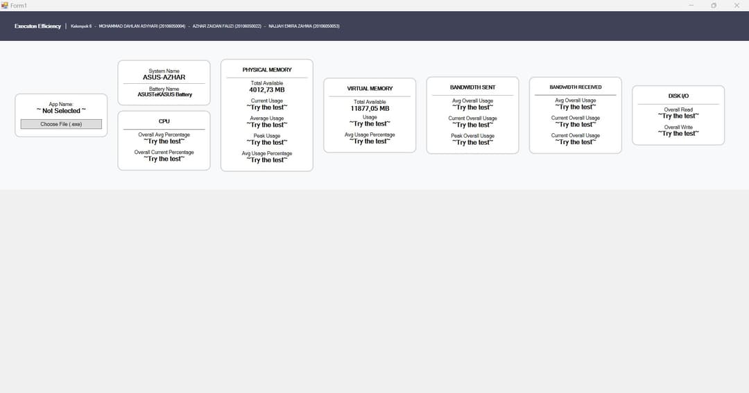 Application Efficiency Tracker