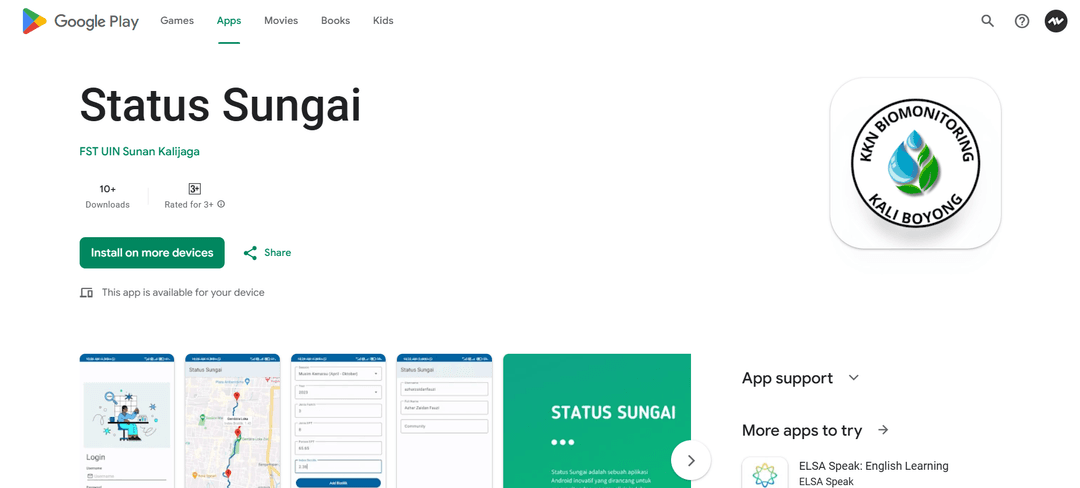 Status Sungai Backend